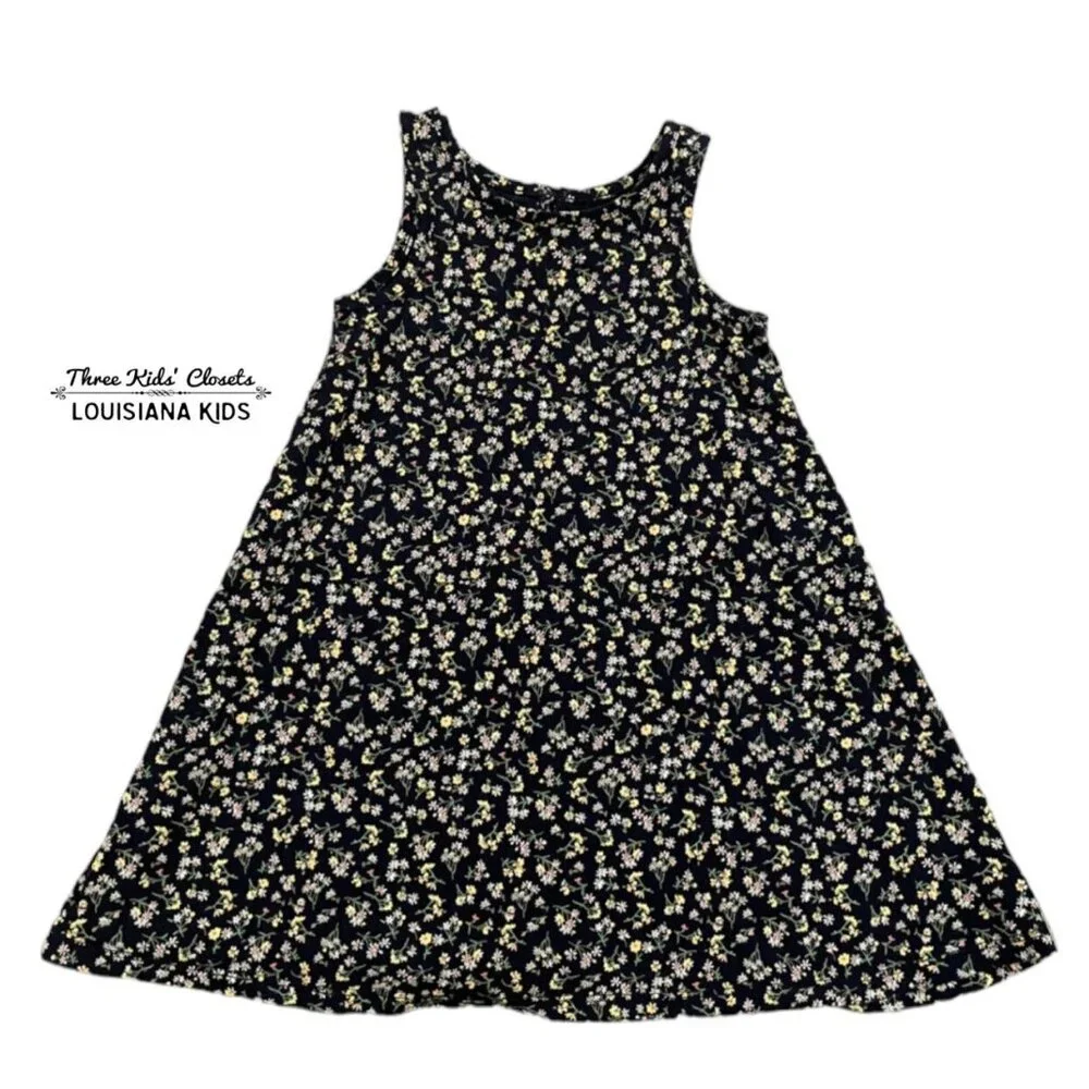 Baby Gap 4Y Navy Floral Trapeze Dress